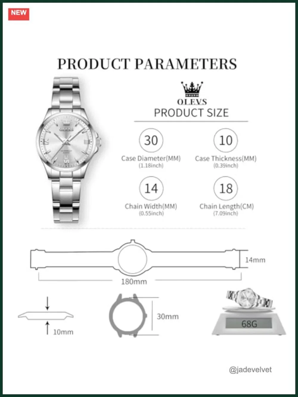 Luxury Dainty Quartz Wrist Watch Stainless Steel Waterproof